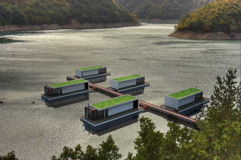 Alloggi minimi per un lago in Albania progetto tra i vincitori del 12° ciclo world architecture comunity award