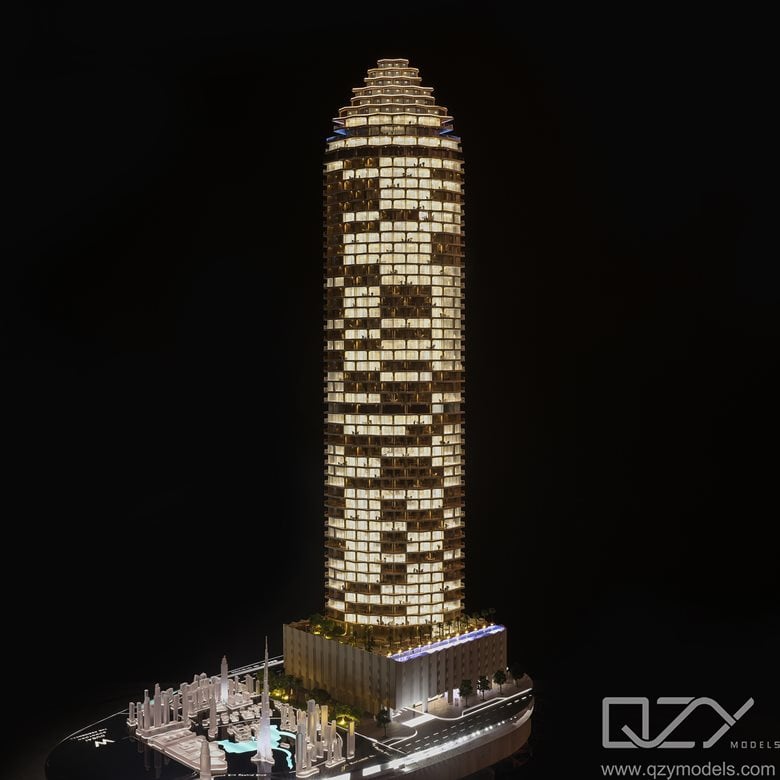 1:125 Scale Architectural Model of Dubai W Residences
