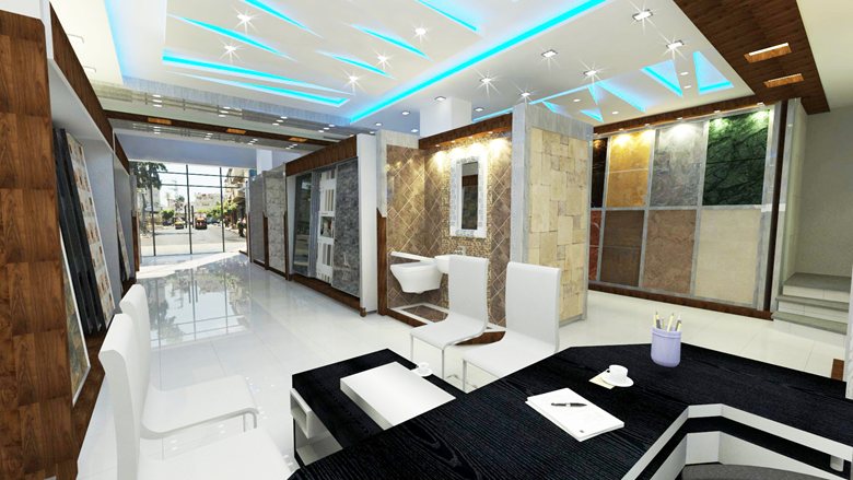 Interior design for tile company