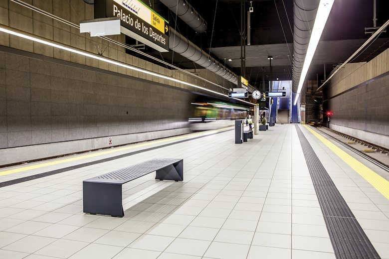 Málaga Metro furnished with attractive street furniture