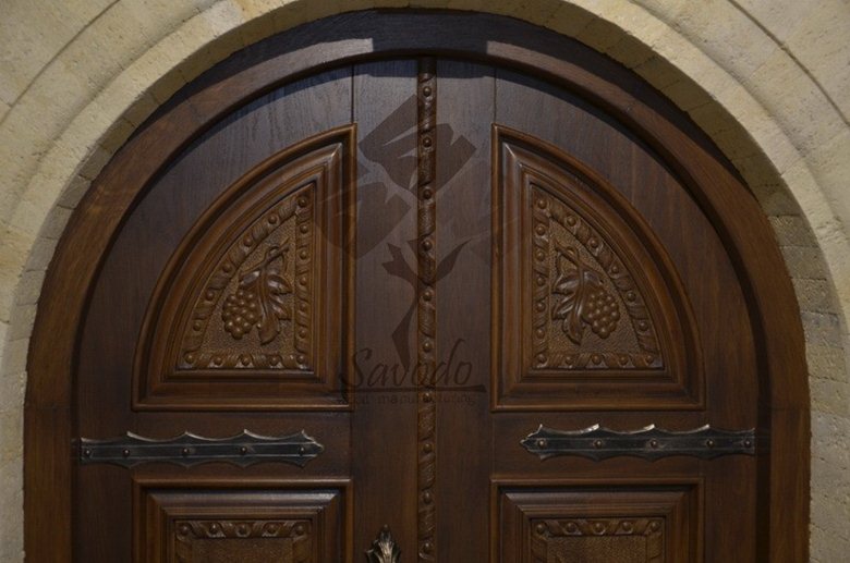 Cellar Wood Carved Door