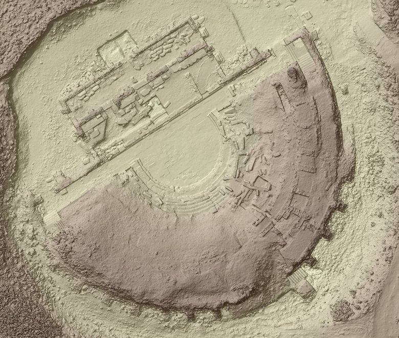 Rilievo 3D con droni del sito archeologico di Sofratike, città romana di Hadrianopolis