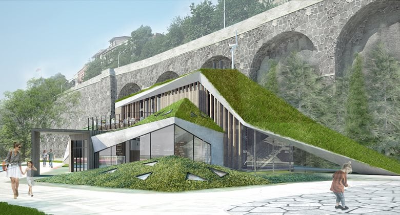 Visitors`s Center and Museum of Nature in Rike park, Tbilisi