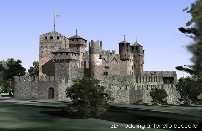 Il Castello di Fènis ricostruzione 3D in Google Earth