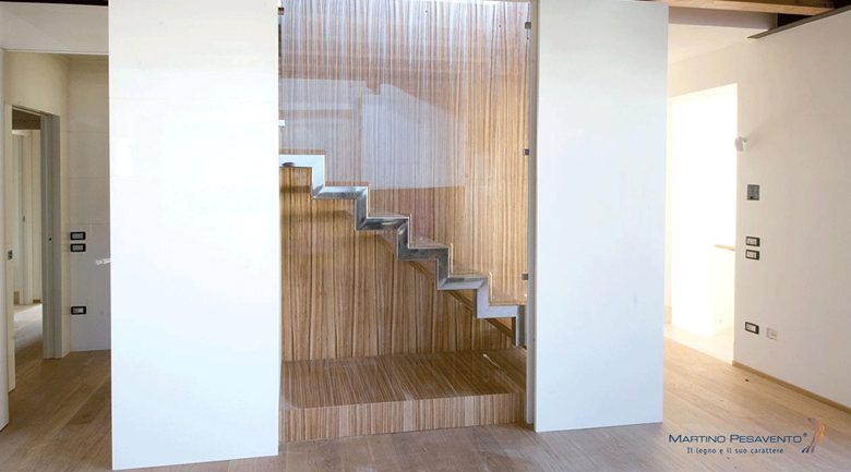 modern Zebrano staircase