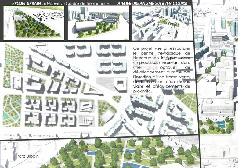Projet Urbain + architectural '' le nouveau centre de Heuraoua" 