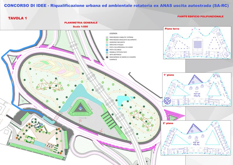 Concorso di Idee per la "Riqualificazione urbana ed ambientale della rotatoria ex ANAS - uscita autostrada SA-RC”