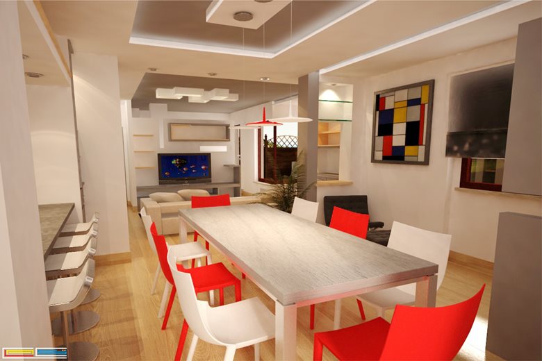Appartamento in Ciampino (Roma)-zona living room e cucina