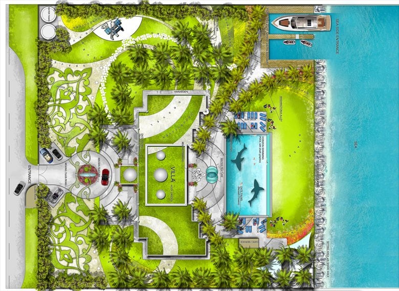 Land Design Factory Urban Firm, Villa Landscape Design Plan