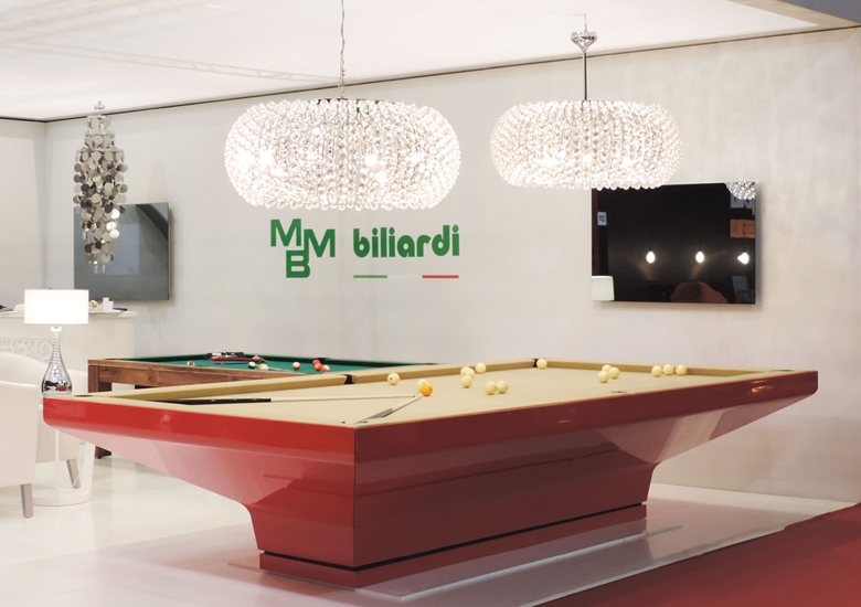 B_IG Billiard table, designed by Architect Massino Iosa Ghini and produced by MBMBiliardi. winner of Good Award Design of Chicago, USA