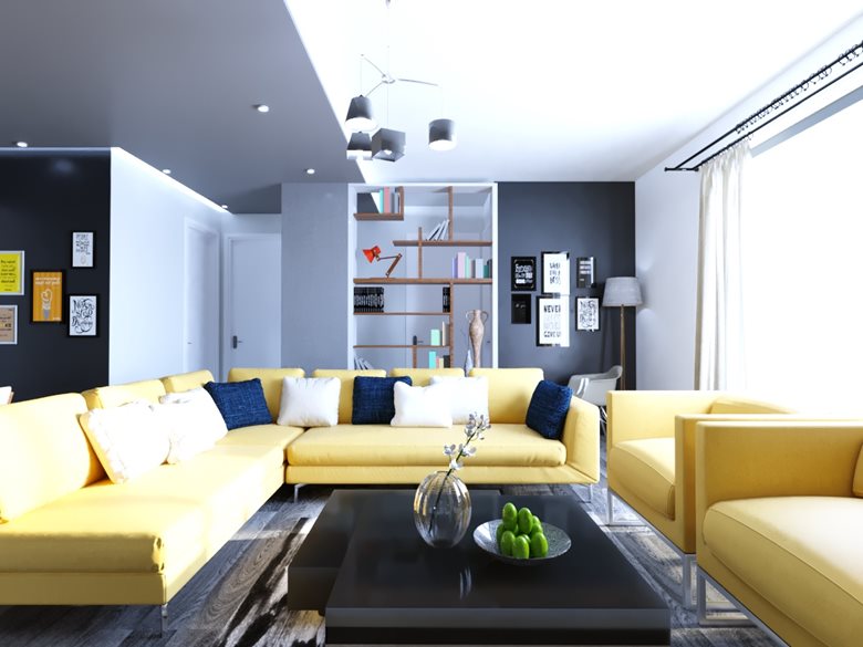 Contemporary interior 3Ds Max-Corona