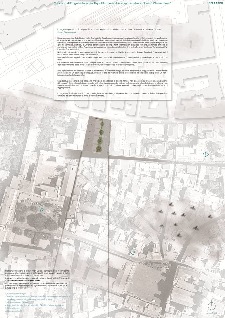 Concorso di Progettazione per la Riqualificazione di uno spazio urbano: "Piazza Clemenziano"