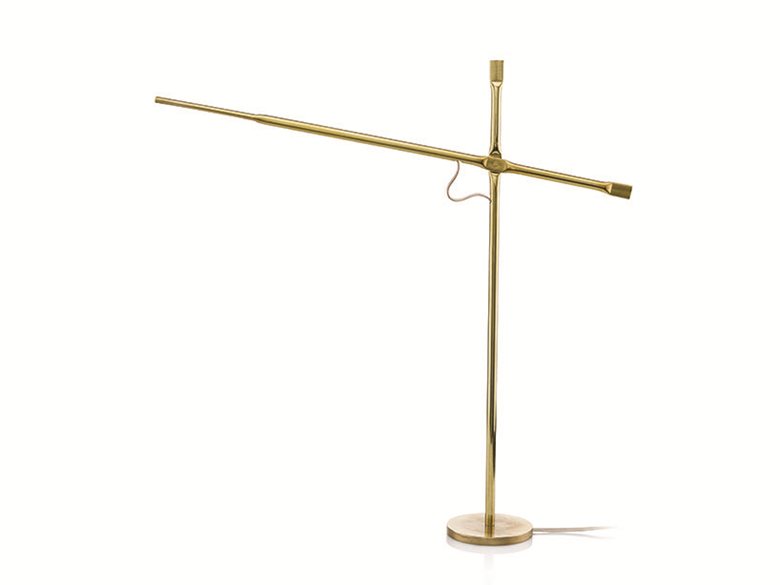 Crane lamp made of brass