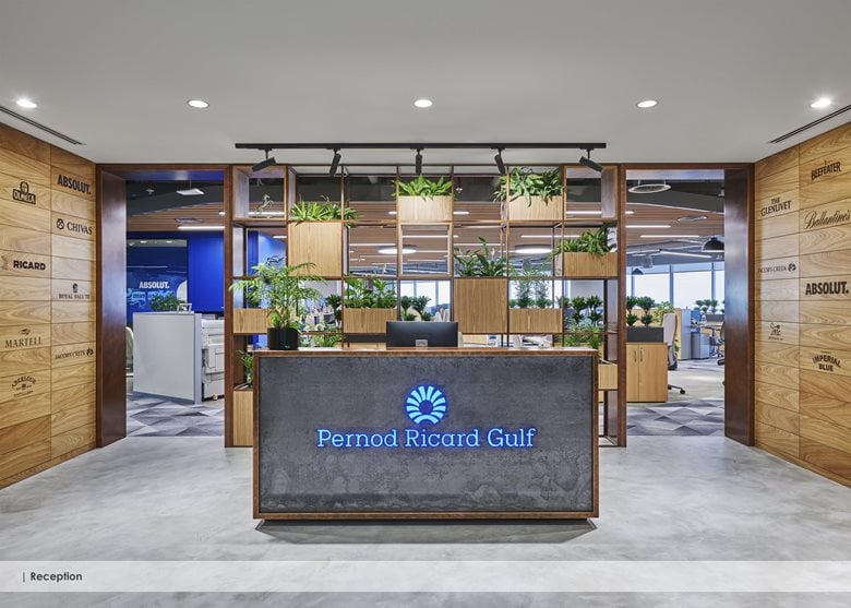Corporate Office Interiors- Pernod Ricard Gulf in Dubai