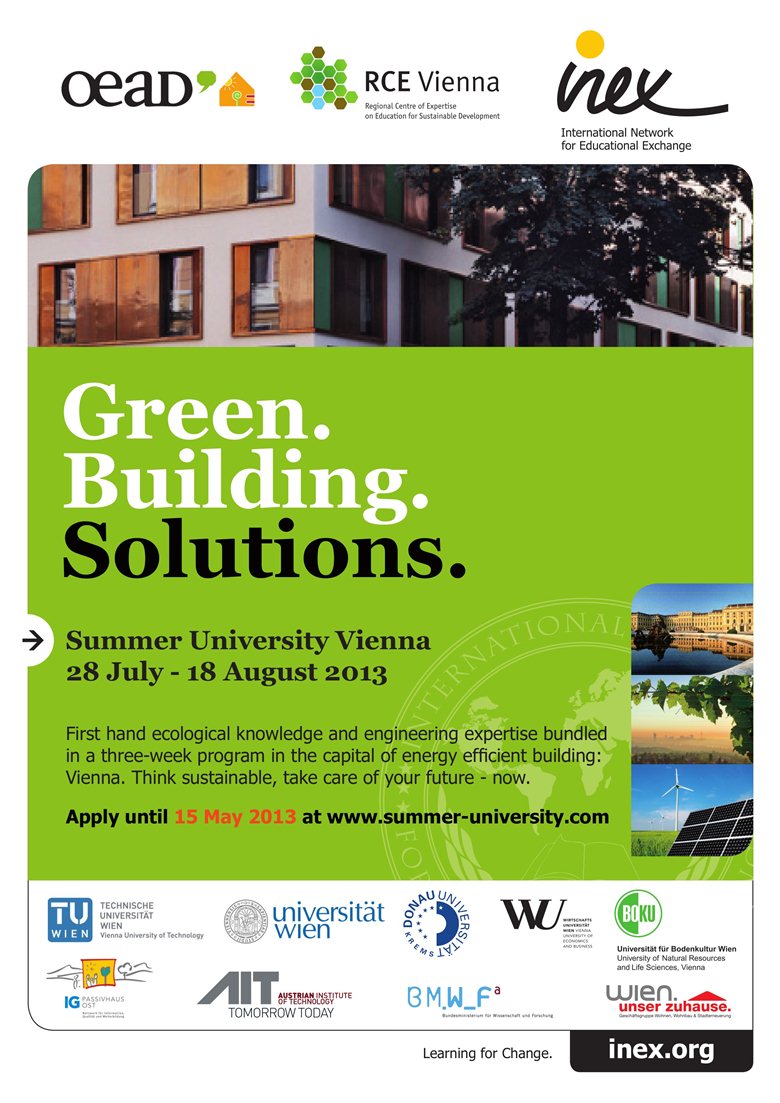 Green.Building.Solutions. Summer University 28 July – 18 August 2013