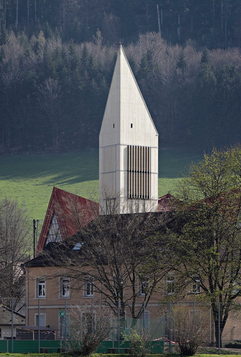 Church tower in Bleibach