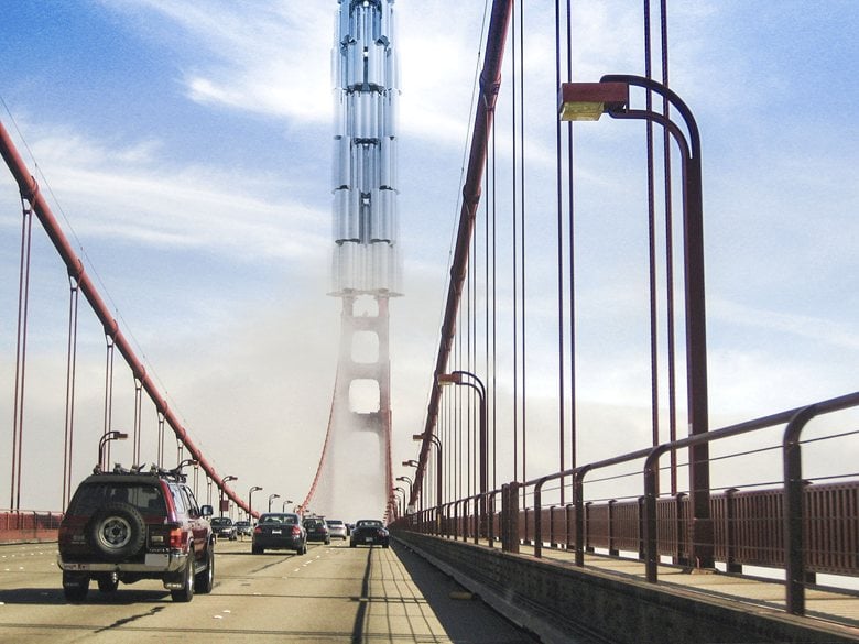 Mies Van Der Rohe tribute: Golden Gate Bridge Towers