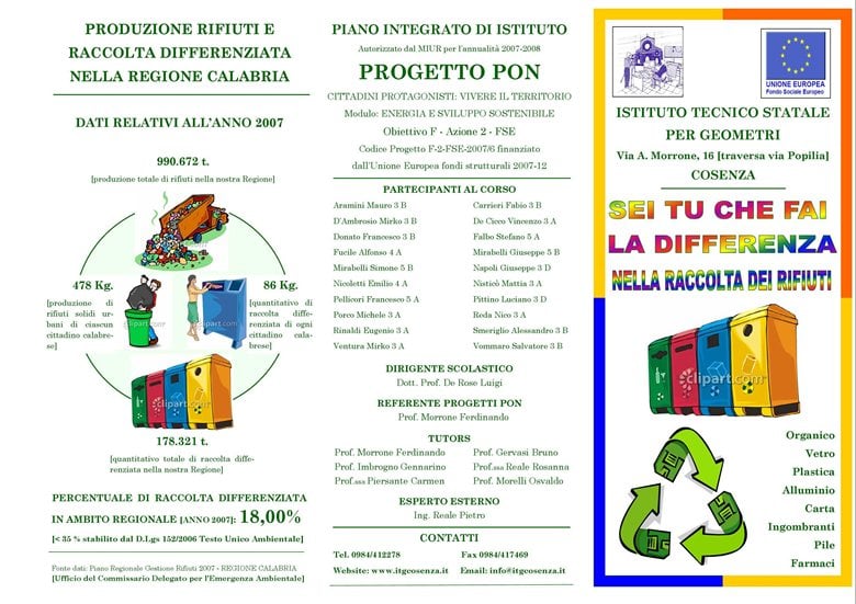 Realizzazione di una brochure informativa sui rifiuti