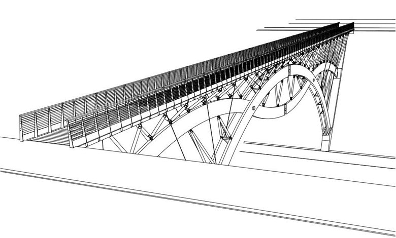 Ponte ciclopedonale sul fiume Piave