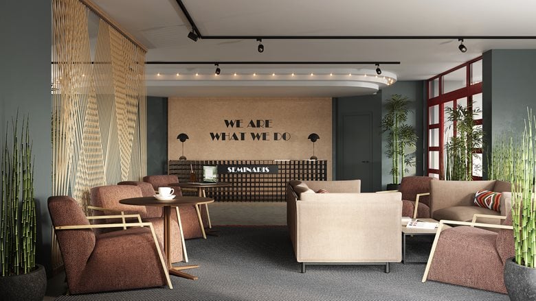 3d visualization of the coworking in the Hotel Bad Boll