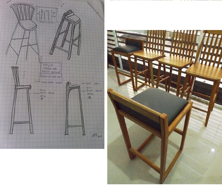 Furniture Design : two bar chairs