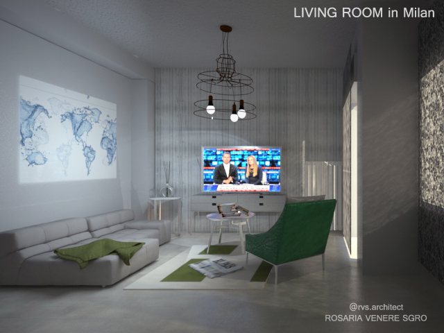Living room in Milan