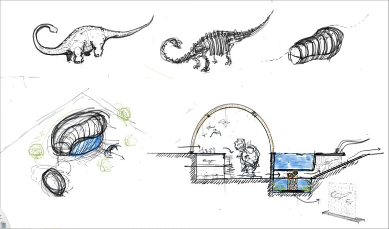 Fossil Museum - Concept in Sketch