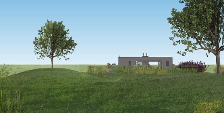 Landscape design project for private house