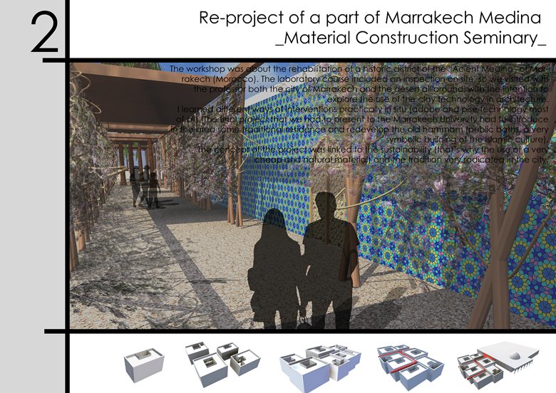 Re-project of a part of Marrakech Medina