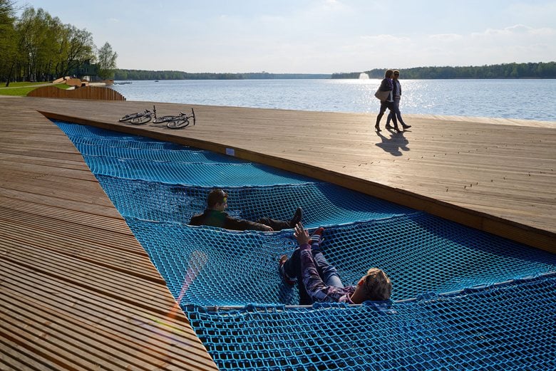 Redevelopment of the east side Paprocany lake shore in Tychy