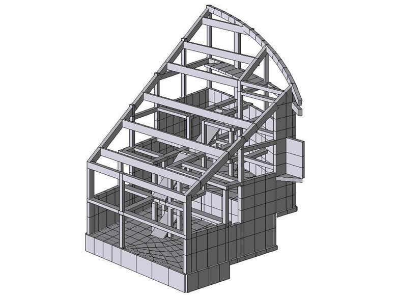 Progetto strutturale di studio di architettura.