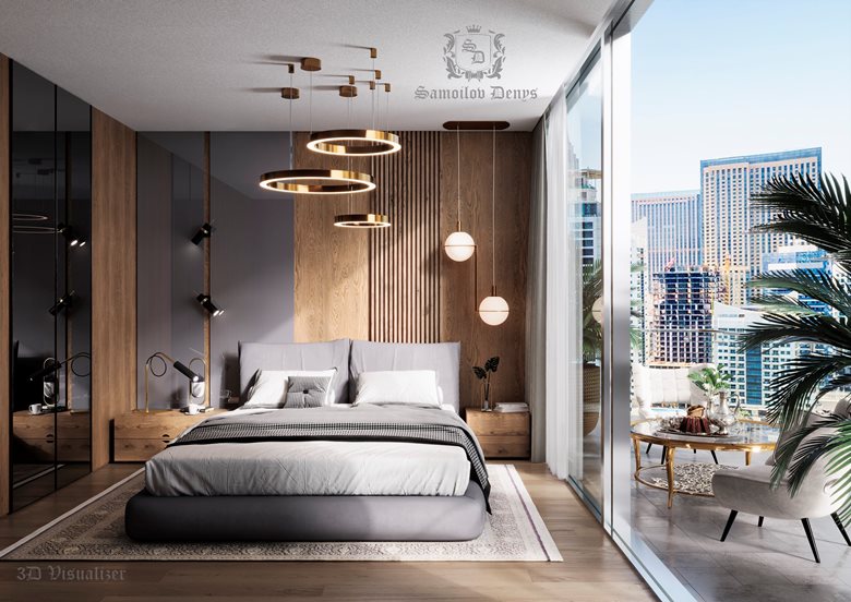 Luxury bedroom in dubai