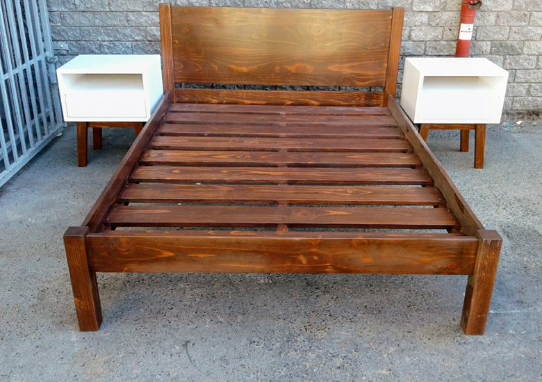 Custom Double Bed with 70mm Legs Posts and Headboard Tameron Haralambous