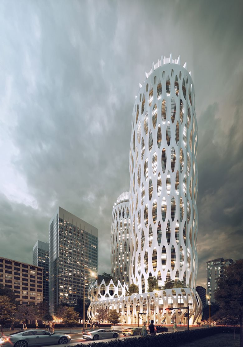 3D Rendering Image for a Skyscraper