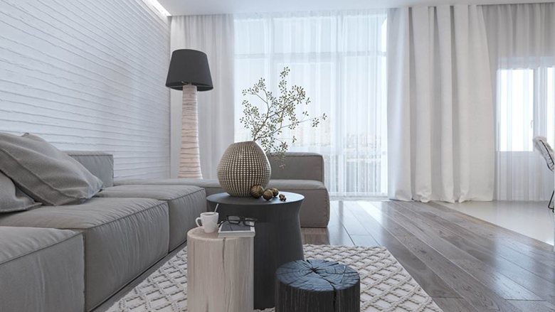 Ethno White - minimalist apartment with warm vibes