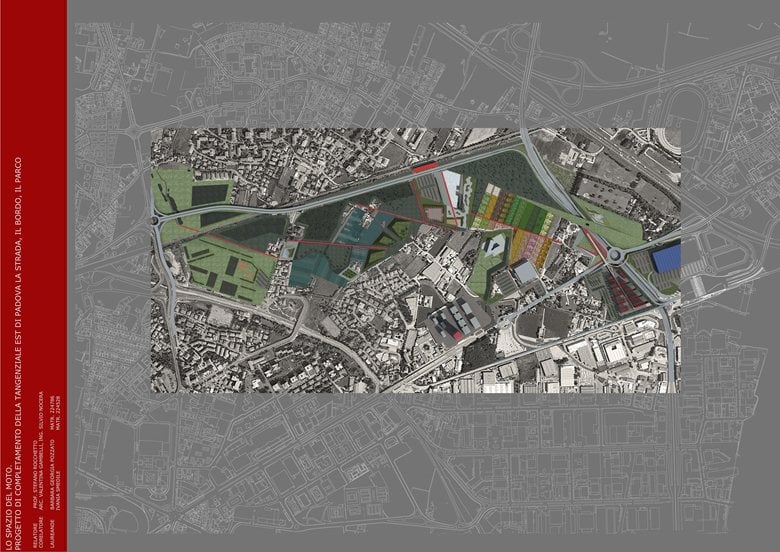Lo spazio del moto. Progetto di completamento della tangenziale est di Padova: la strada, il bordo, il parco.