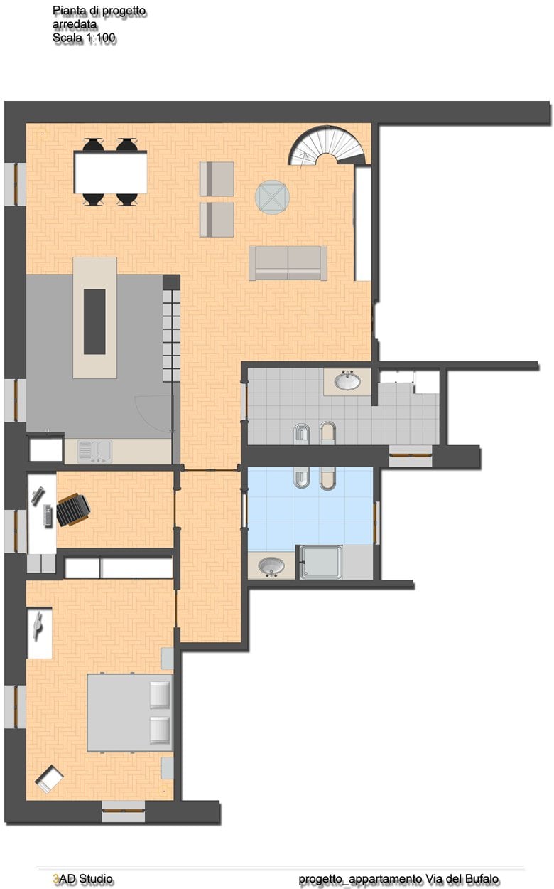 Ipotesi di ristrutturazione di un appartamento in Messina