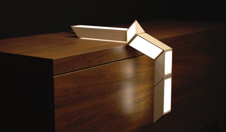 Light on cabinet