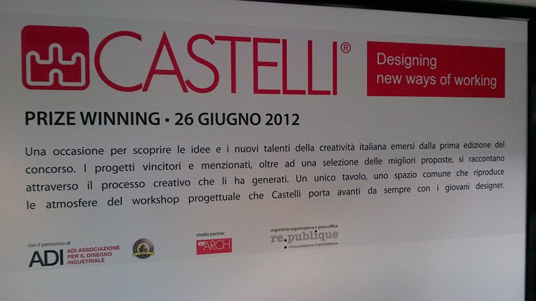 Progetto selezionato al Castelli design contest