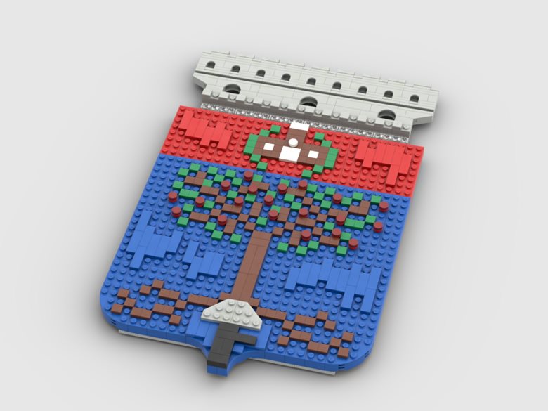 Modello LEGO® dello Stemma Araldico del Comune di Pontinia