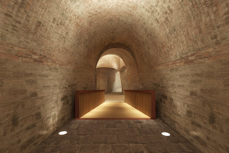 Restoration of sortita Santa Croce inside the ancient fortification