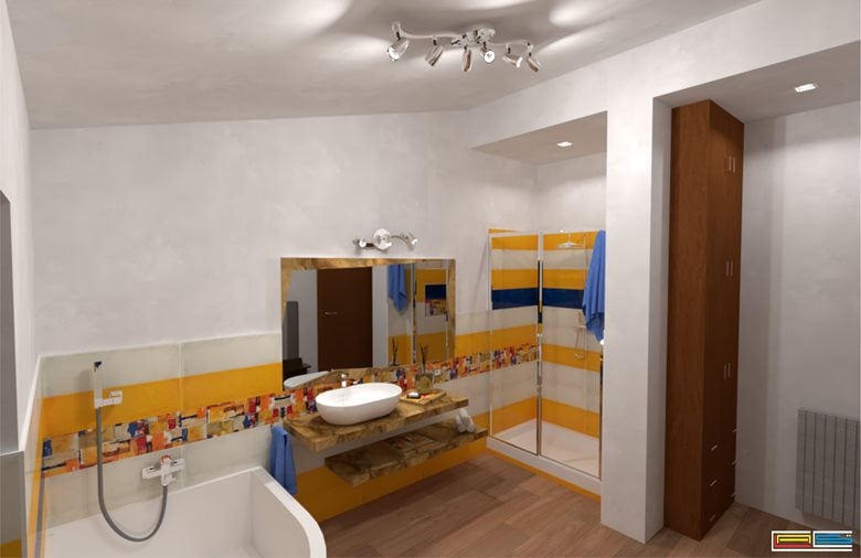 Progettazione e realizzazione di un bagno in villa privata a Rocca di Papa (RM)