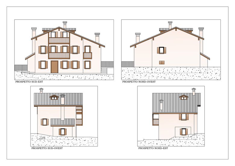 Progetto di ristrutturazione globale/modifica di un edificio residenziale a Forno di Zoldo (BL)