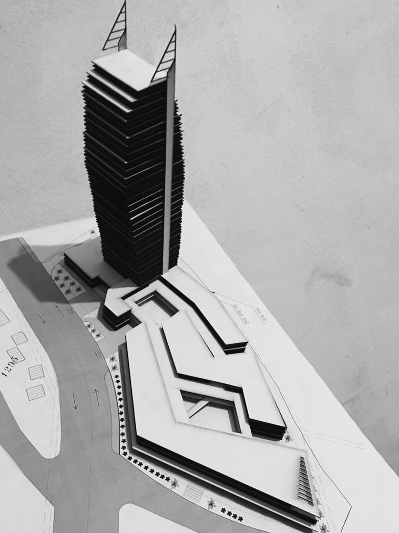 Office tower and Commercial center model