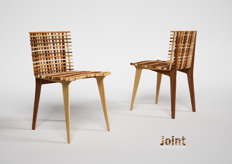 Joint wooden chair