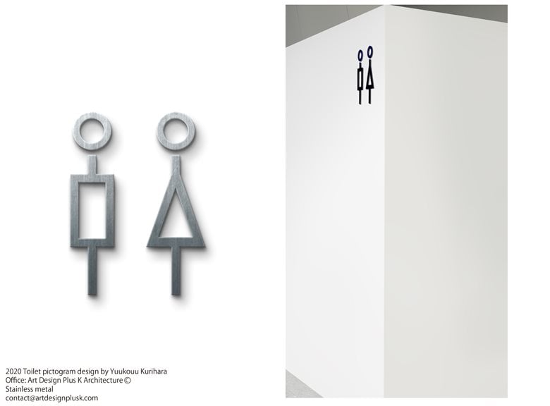 Toilet pictogram design by Yuukouu KURIHARA