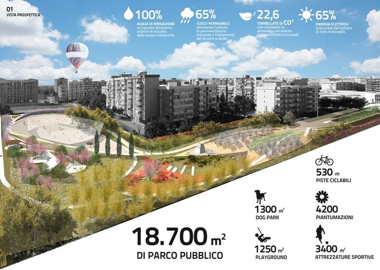 Concorso di Idee - Parco urbano e aree attrezzate a verde - Bari - 2° Classificato