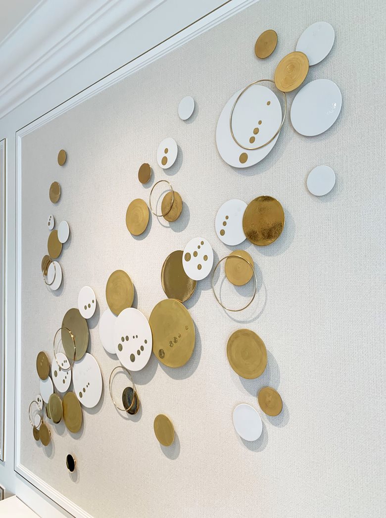 Porcelain wall-object in the presidential suite of 5* Fairmont Hotel Four Seasons in Hamburg