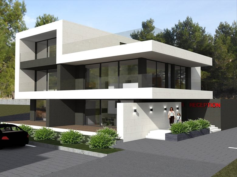 Modern villa with apartments