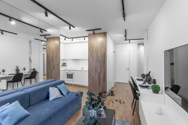 Minimalistic Studio Apartment by Jurate Stasiunaite 